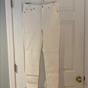 NWT high rise skinny JCrew white jeans!